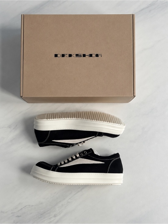 Other - Rick Owens Men’s Black Canvas Low-Top Sneakers